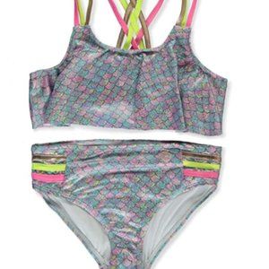 NWT  BCBG Girls' 2-Piece Scallop Bikini
